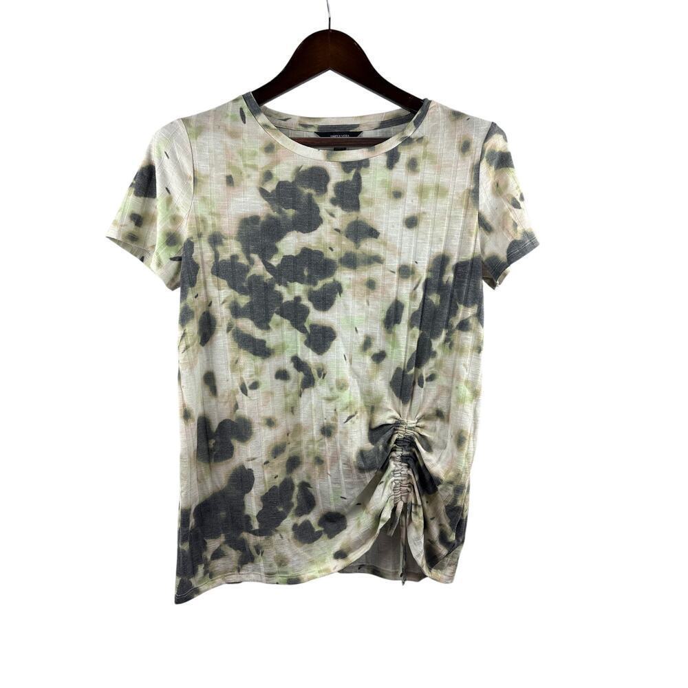 Women’s Simply Vera by Vera Wang Medium Cream w/ Multicolor Pattern Short Sleeve